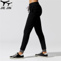 2020 Jiejin en gros de joggeurs noirs massifs solides pantalons de jogger élastique pour hommes